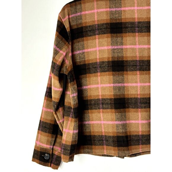 BB Dakota Steve Madden Plaid Jacket Shacket Size 2XL Classic Neutral F56 - Picture 14 of 15